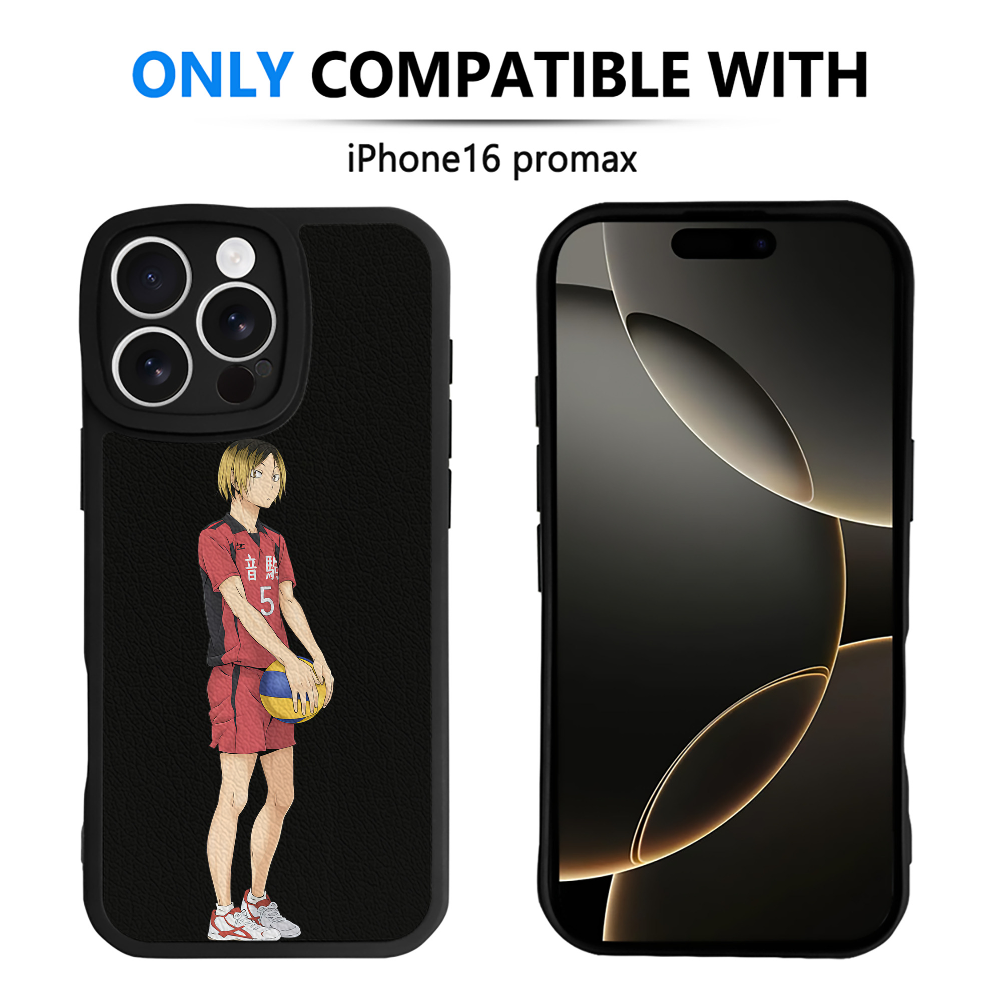 （画像用） ハイキュー!! Haikyu!! 【iPhone 16シリーズ対応】シリコンスマホケース（レザー調） 材質：シリコン
